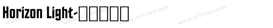 Horizon Light字体转换